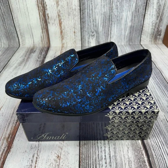 Amali Morris Royal Blue Slip-On Loafers Men’s Size 14 - Picture 1 of 9